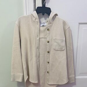 Old Navy Cream Kids Waffle Knit Jacket